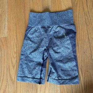 Gymshark Flex Cycling Shorts (Navy Marl/ Light Grey) - extra small
